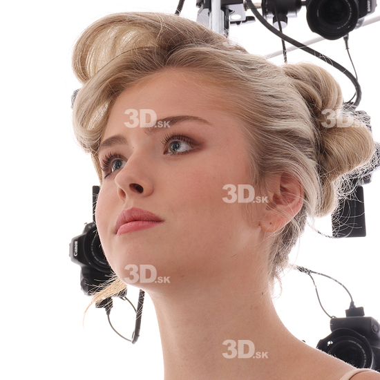 Head Woman White 3D Source Images