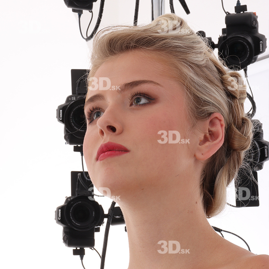 Head Woman White 3D Source Images