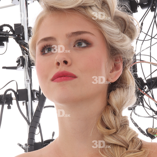 Head Woman White 3D Source Images