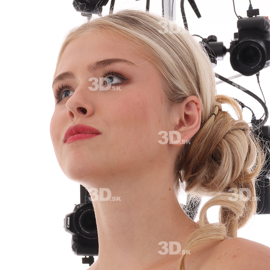 Head Woman White 3D Source Images