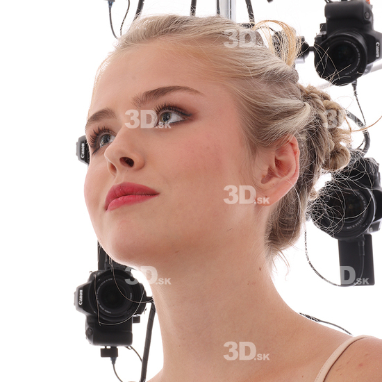 Head Woman White 3D Source Images