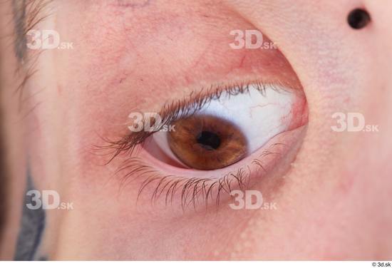 Eye Skin Man White Slim Studio photo references