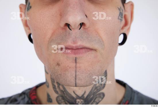 Mouth Nose Man White Tattoo Casual Slim Street photo references