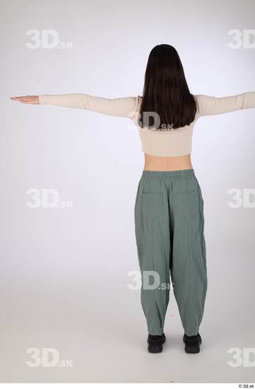 Whole Body Woman T poses White Casual Slim Street photo references