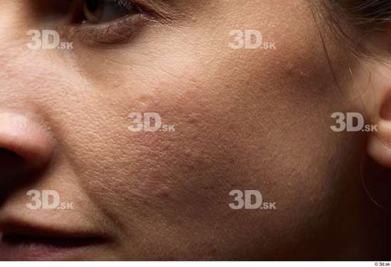 Face Woman White Slim Face Skin Textures