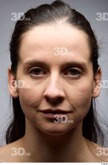 Face Woman White Slim Face Skin Textures