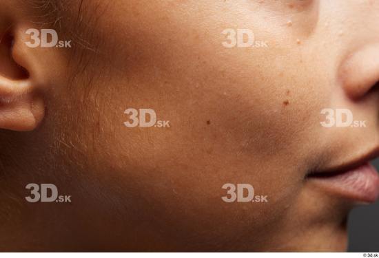 Face Woman White Slim Face Skin Textures