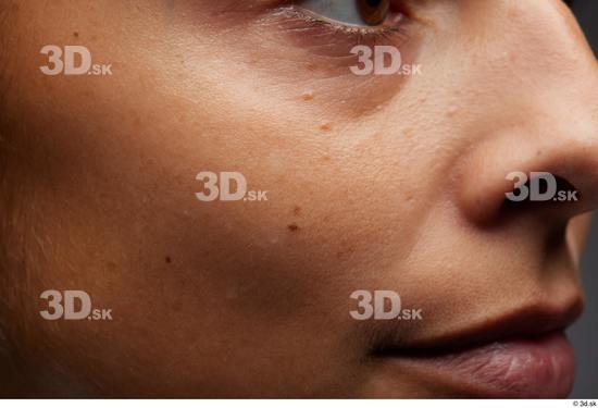 Face Woman White Slim Face Skin Textures