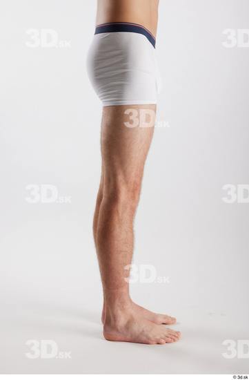 Leg Man White Underwear Slim Studio photo references