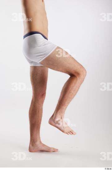 Leg Man White Underwear Slim Studio photo references