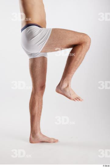 Leg Man White Underwear Slim Studio photo references