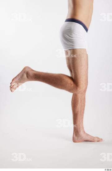 Leg Man White Underwear Slim Studio photo references