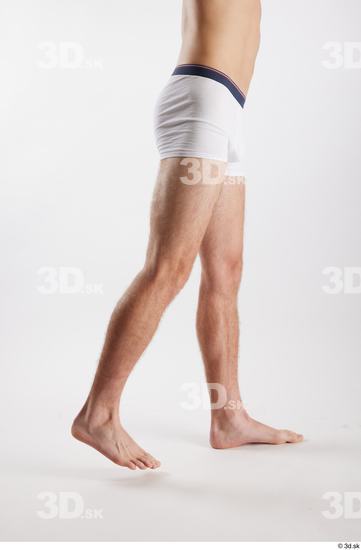 Leg Man White Underwear Slim Studio photo references