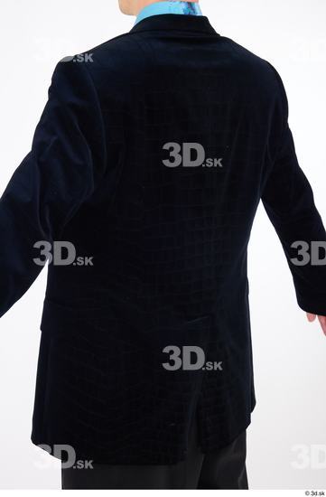 Upper Body Man White Formal Jacket Slim Studio photo references