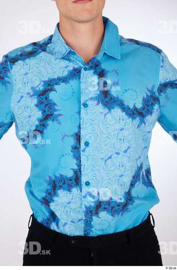 Upper Body Man White Formal Shirt Slim Studio photo references