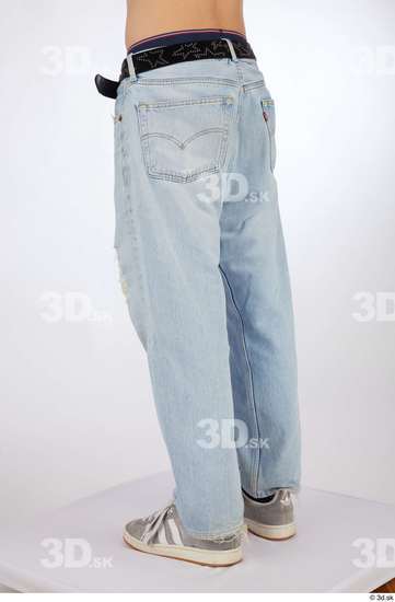 Leg Man White Casual Jeans Slim Studio photo references