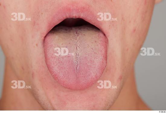 Tongue Man White Slim Studio photo references