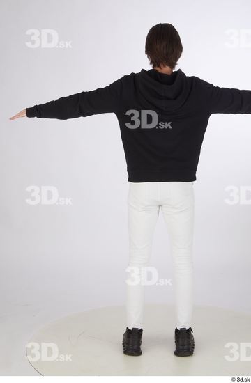 Whole Body Man T poses White Casual Slim Street photo references