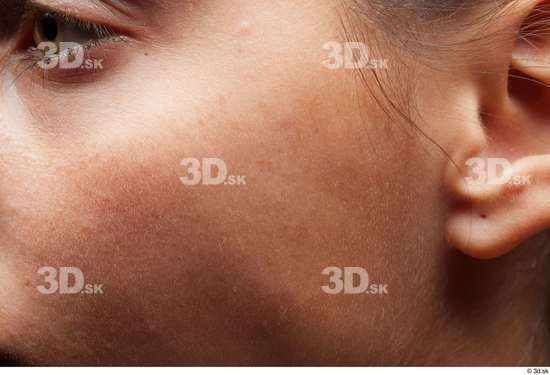 Face Woman White Slim Face Skin Textures