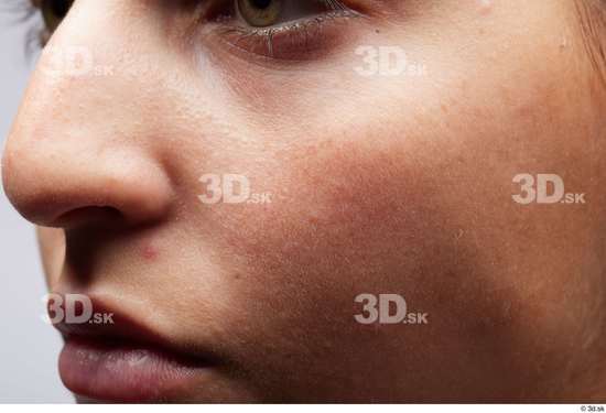 Face Woman White Slim Face Skin Textures