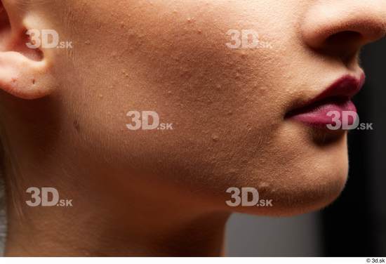 Face Mouth Nose Cheek Skin Woman White Slim Studio photo references