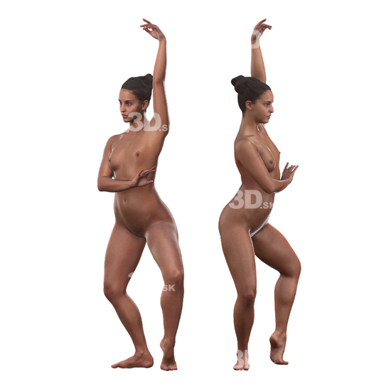 Whole Body Woman White 3D Cleaned Bodies