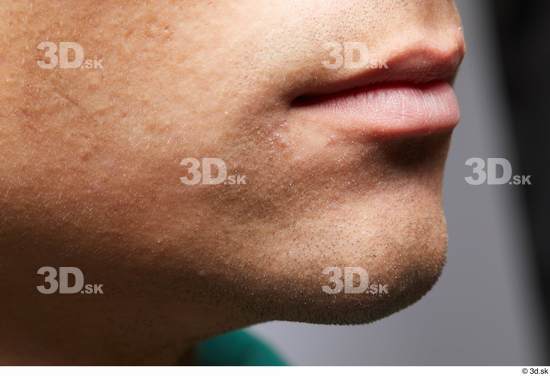 Face Man White Slim Face Skin Textures