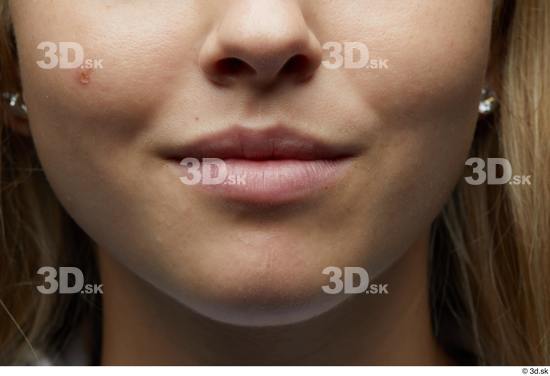 Face Woman White Slim Face Skin Textures