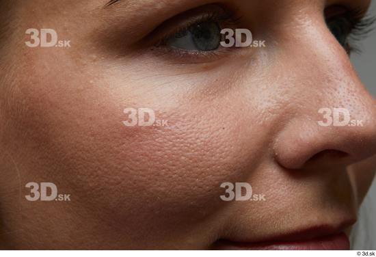 Face Woman White Slim Face Skin Textures