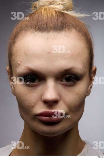 Face Woman White Slim Face Skin Textures