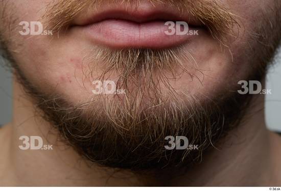 Face Man White Slim Bearded Face Skin Textures