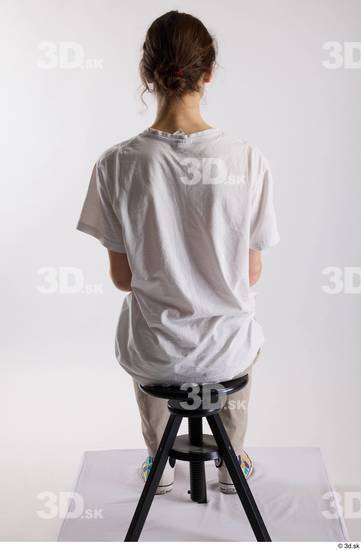 Whole Body Man White Casual Shirt Jeans Slim Studio photo references