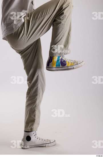 Leg Man White Casual Jeans Slim Studio photo references