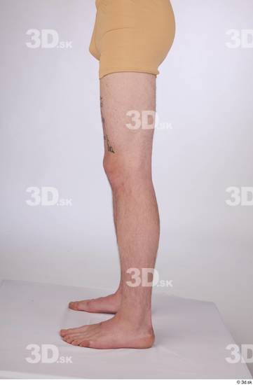 Leg Man White Underwear Slim Studio photo references