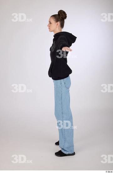 Whole Body Woman T poses White Casual Slim Street photo references