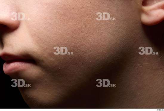 Face Man White Slim Face Skin Textures