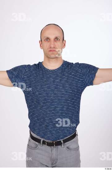 Whole Body Man T poses White Casual Slim Street photo references