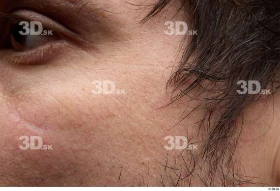 Face Man White Slim Face Skin Textures