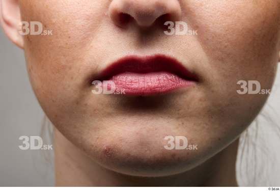 Face Woman White Slim Face Skin Textures