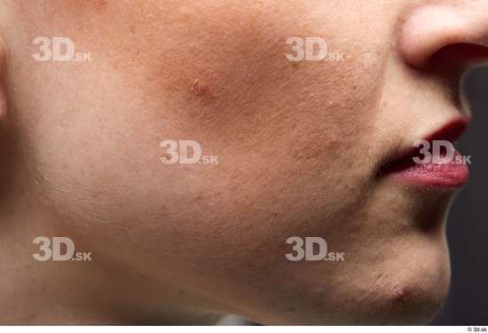 Face Woman White Slim Face Skin Textures