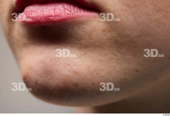 Face Woman White Slim Face Skin Textures