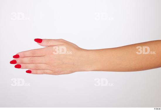 Hand Woman White Slim Studio photo references