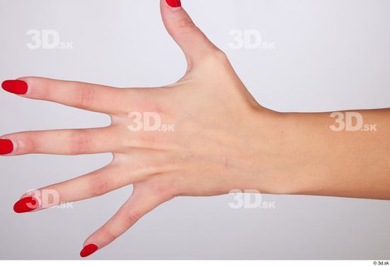 Hand Woman White Slim Studio photo references