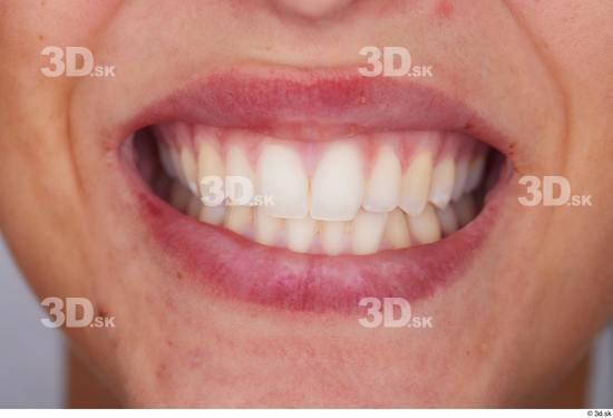 Teeth Woman White Slim Studio photo references