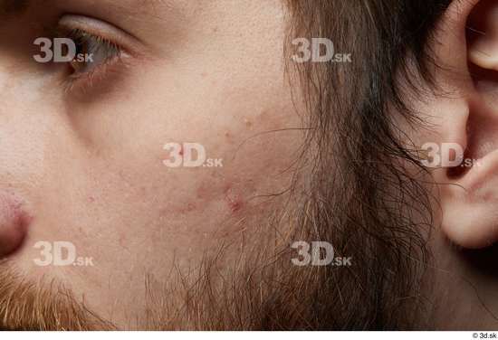 Face Man White Slim Face Skin Textures