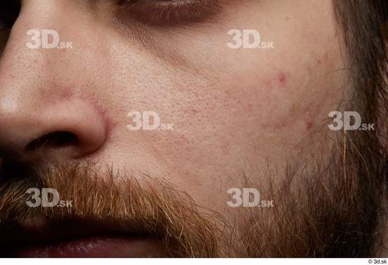 Face Man White Slim Face Skin Textures