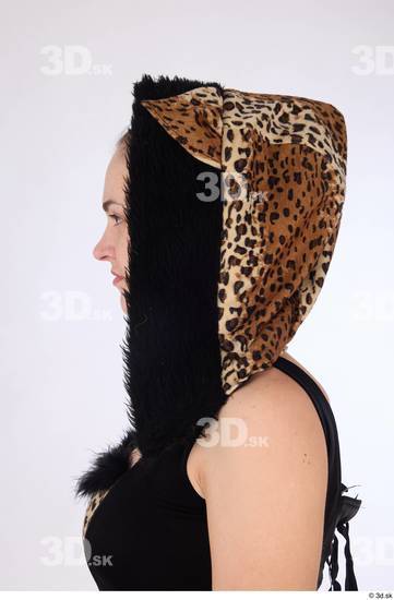 Head Woman White Slim Leopard Studio photo references