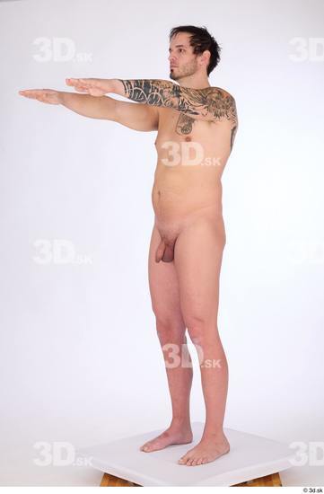 Whole Body Man White Nude Average Standing Studio photo references