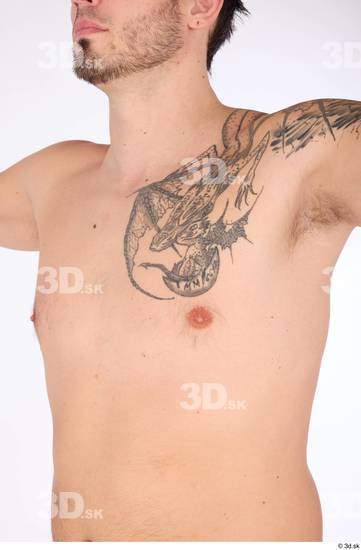 Chest Man White Nude Average Studio photo references