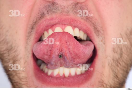 Tongue Man White Piercing Average Studio photo references